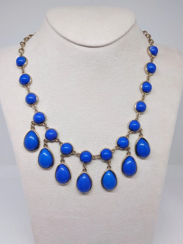 COLLANA VINTAGE CASCATA BLU